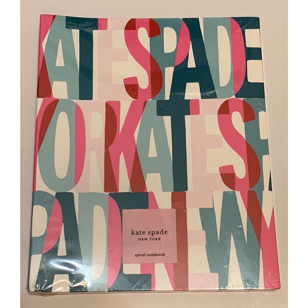 Kate Spade Concealed Spiral Notebook Layered Logo Brand New in Sealed Package